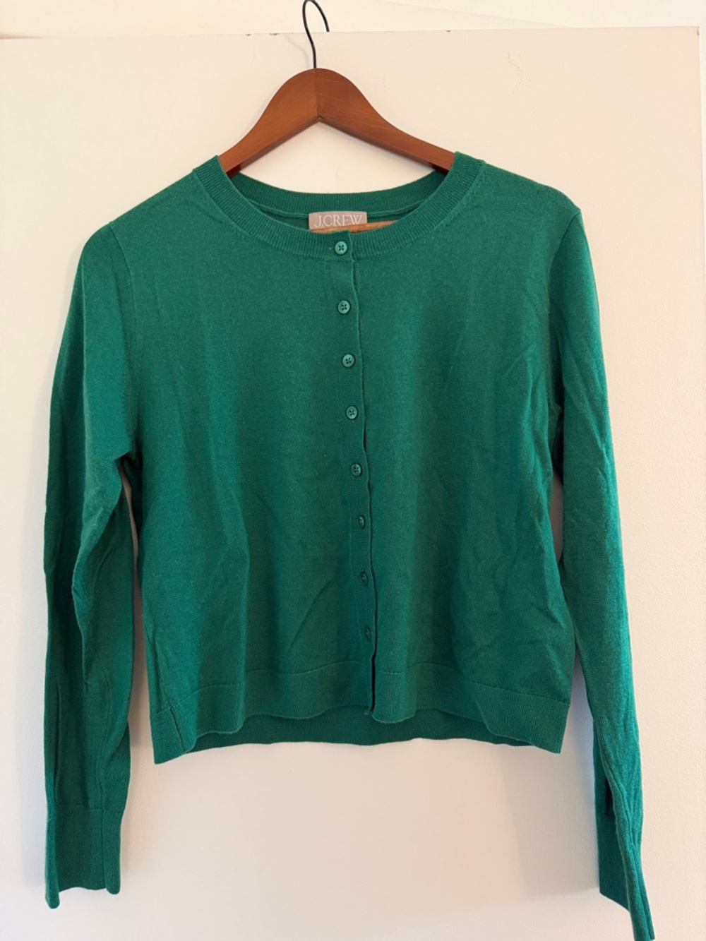 J. Crew Emerald Green Button-Up Cardigan